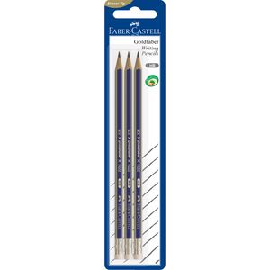 Faber-Castell GoldFaber Eraser Tip Graphite Pencils 3 Pack