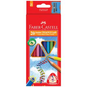 Faber-Castell Junior Triangular Thick Colour Pencils 20 Pack