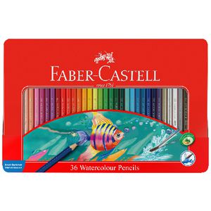 Faber-Castell Watercolour Pencils Tin 36 Pack