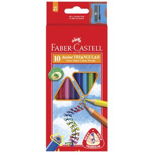 Faber-Castell Junior Triangle Thick Colour Pencils 10 Pack