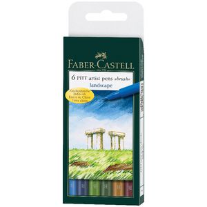 Faber-Castell Pitt Artist Pens Landscape 6 Pack