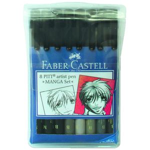 Faber-Castell Pitt Artist Pens Manga Set 8 Pack
