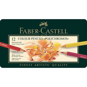 Faber-Castell Polychromos Pencils Tin 12 Pack
