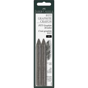 Faber-Castell Pitt Graphite Crayon 6B 2 Pack