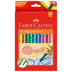 Faber-Castell Jumbo Twistable Crayons 12 Pack Assorted