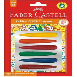 Faber-Castell First Grip Crayons 6 Pack
