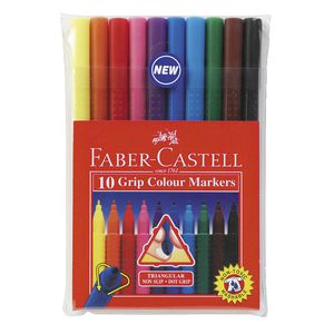 Faber-Castell Grip Colour Markers 10 Pack