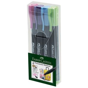 Faber-Castell Slim Permanent Markers Bullet Fashion 4 Pack