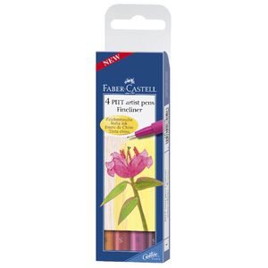 Faber-Castell Pitt Artist Fineliner Set 4 Warm Colours
