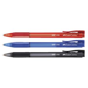 Faber-Castell Grip X Retractable Ballpoint Pens 3 Pack