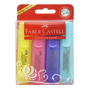 Faber-Castell Textliner Highlighters Pastel 4 Pack