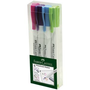 Faber-Castell Whiteboard Markers Fine Bullet Fashion 4 Pack