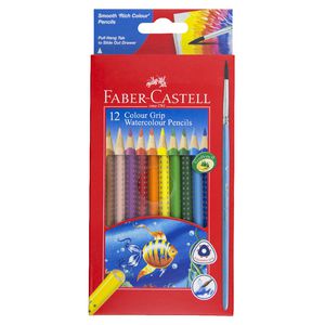 Faber-Castell Grip Watercolour Triangular Pencils 12 Pack