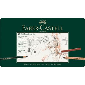 Faber-Castell Pitt Monochrome Pencil and Charcoal Set 33 Pack