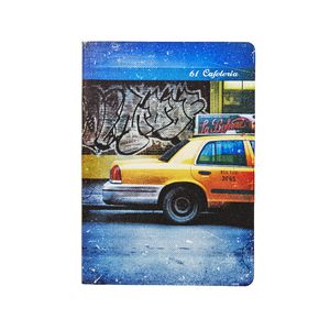 Soft PU Printed A5 Journal 240 Page Taxi