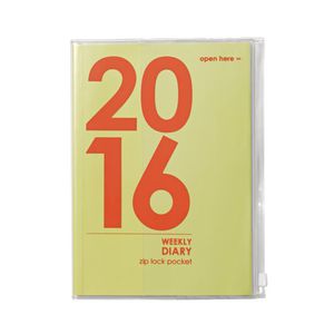 Otto A5 Week to View 2016 PVC Jacket Diary Green