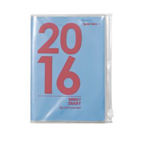 Otto A6 Week to View 2016 PVC Jacket Diary Blue