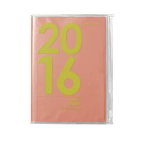 Otto A6 Week to View 2016 PVC Jacket Diary Orange