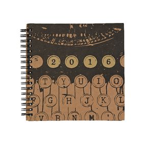 J.Burrows Square Week-to-view 2016 Kraft Spiral Diary