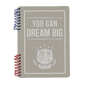 Otto A5 Week to View 2016 Raw Greyboard Diary