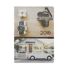 J.Burrows A5 Week to View 2016 Printed Camera Diary