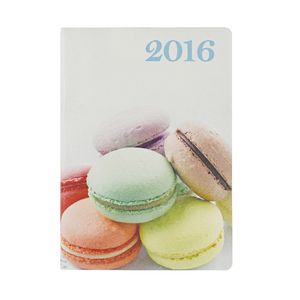 J.Burrows A5 Week to View 2016 Printed Macaroon Diary