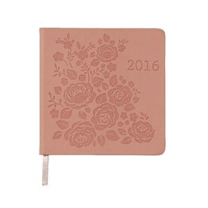 J.Burrows Square Week to View 2016 Printed Diary Coral