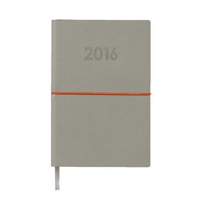 J.Burrows A5 Week to View 2016 Printed Raw Cut Diary Grey