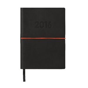 J.Burrows B6 Week to View 2016 Printed Raw Cut Diary Black