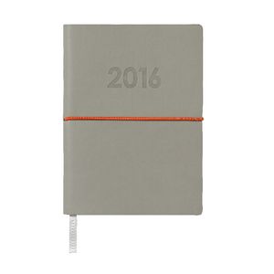 J.Burrows B6 Week to View 2016 Printed Raw Cut Diary Grey