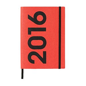 J.Burrows A5 Week to View 2016 Neon PU Diary Pink