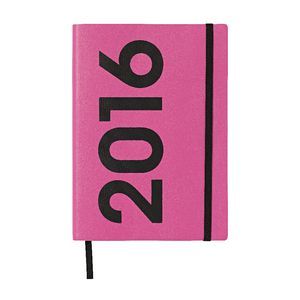 J.Burrows A5 Week to View 2016 Neon PU Diary Purple