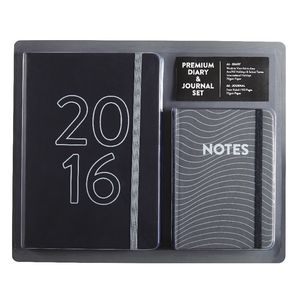 Otto 2016 Diary and Journal Set Black and Grey