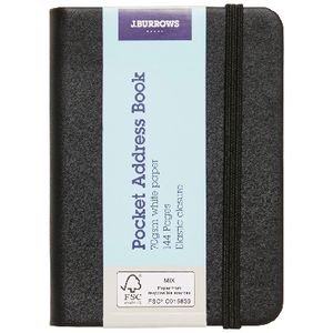 J.Burrows Pocket Address Book Black