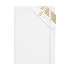 Otto A5 Address Book PU Leathergrain White