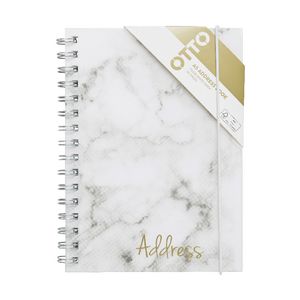 Otto A5 Spiral Address Book Marble