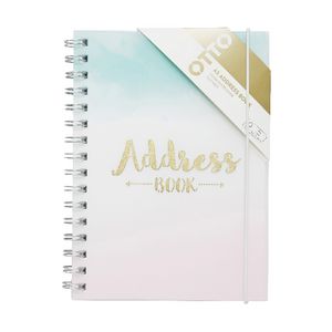 Otto A5 Spiral Address Book Pastel