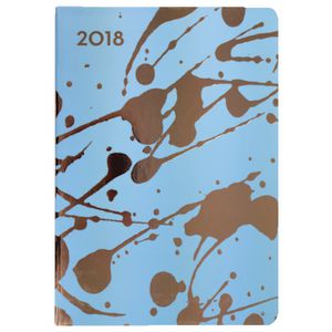 Otto A5 Week to View 2018 Diary Metallic Light Blue