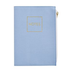 Otto A5 Canvas Journal with Zipper 192 Pages Blue