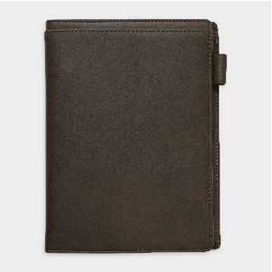 Ampersand A5 Leather Book Cover with Refill 128 Pages Brown