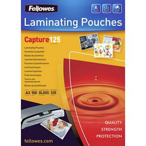 Fellowes A3 125 Micron Laminating Pouch Gloss 100 Pack