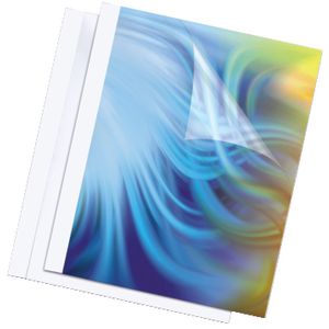 Fellowes A4 Thermal Cover 1.5mm Leathergrain White 100 Pack