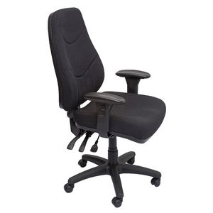 Rapidline Lander Heavy Duty Fabric Executive Chair Black
