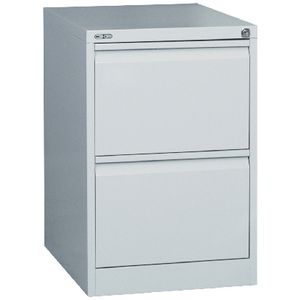 GO 2 Drawer Filing Cabinet Silver