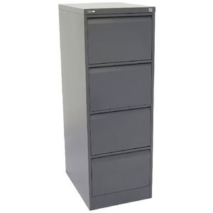 GO 4 Drawer Filing Cabinet Grey