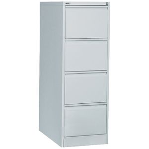 GO 4 Drawer Filing Cabinet Silver