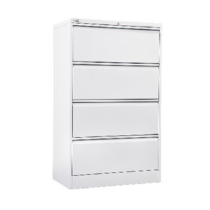 GO 4 Drawer Lateral Filing Cabinet White