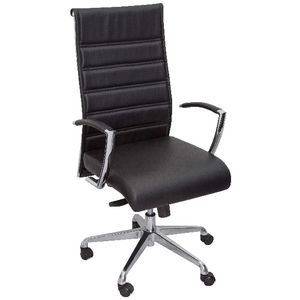 Rapidline Largo High Back Leather Chair Black