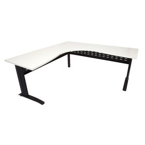 Rapidline Corner Desk 1500 x 1500 x 700mm White and Black