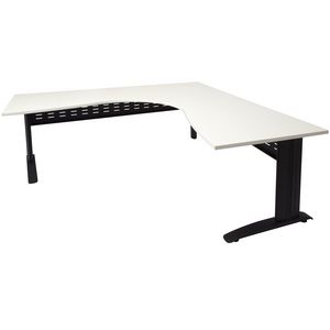 Rapidline Corner Desk 1800 x 700 x 730mm White and Black